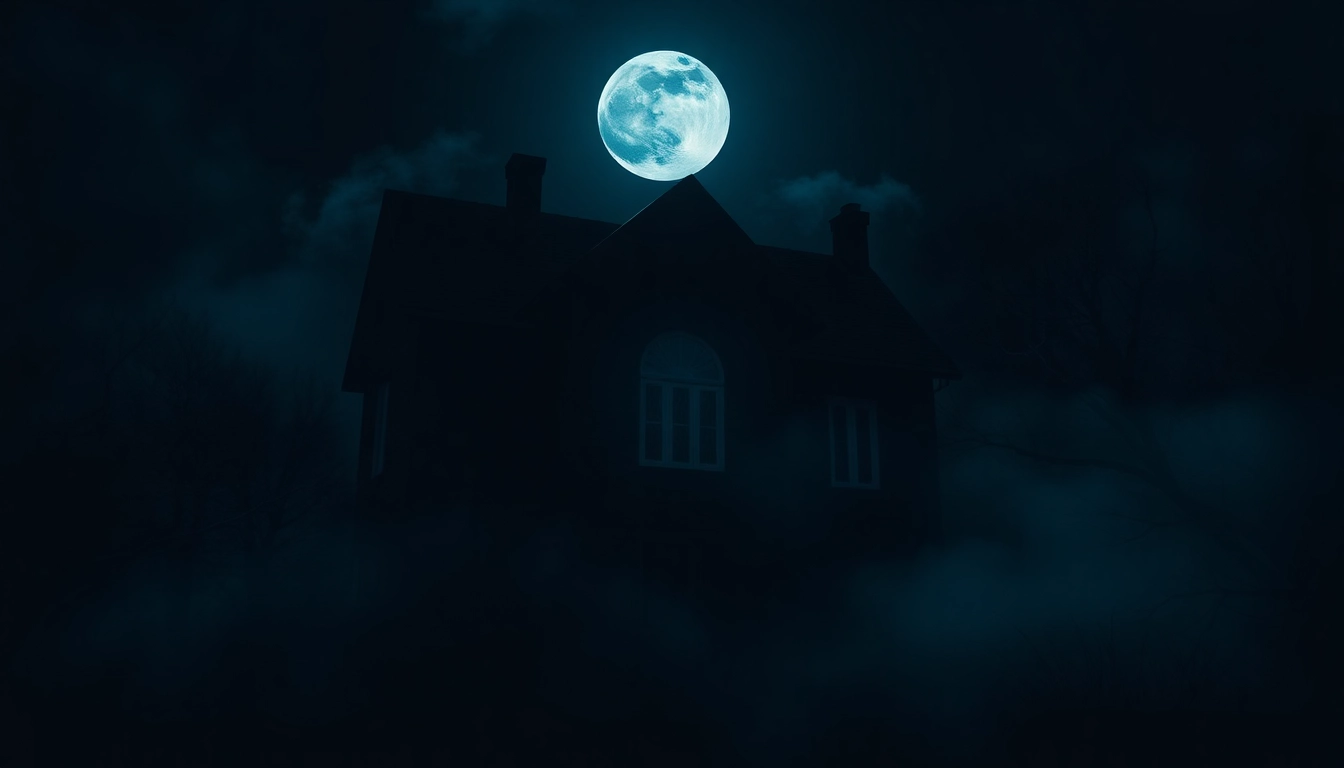 Discover chilling sights at HellHorror.com featuring a haunted house under a full moon.