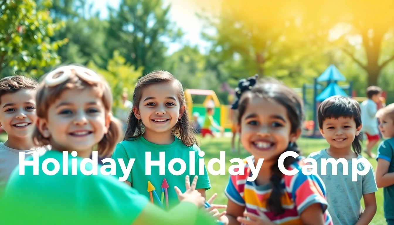 Children enjoying holiday camps activities like crafts and sports in a joyful setting.