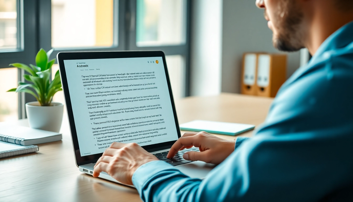 Analyze text for AI-generated content using an effective ai checker in a professional setting.