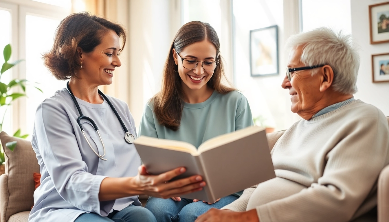 Providing compassionate austin senior home care with a caregiver and elderly client in a cozy setting.