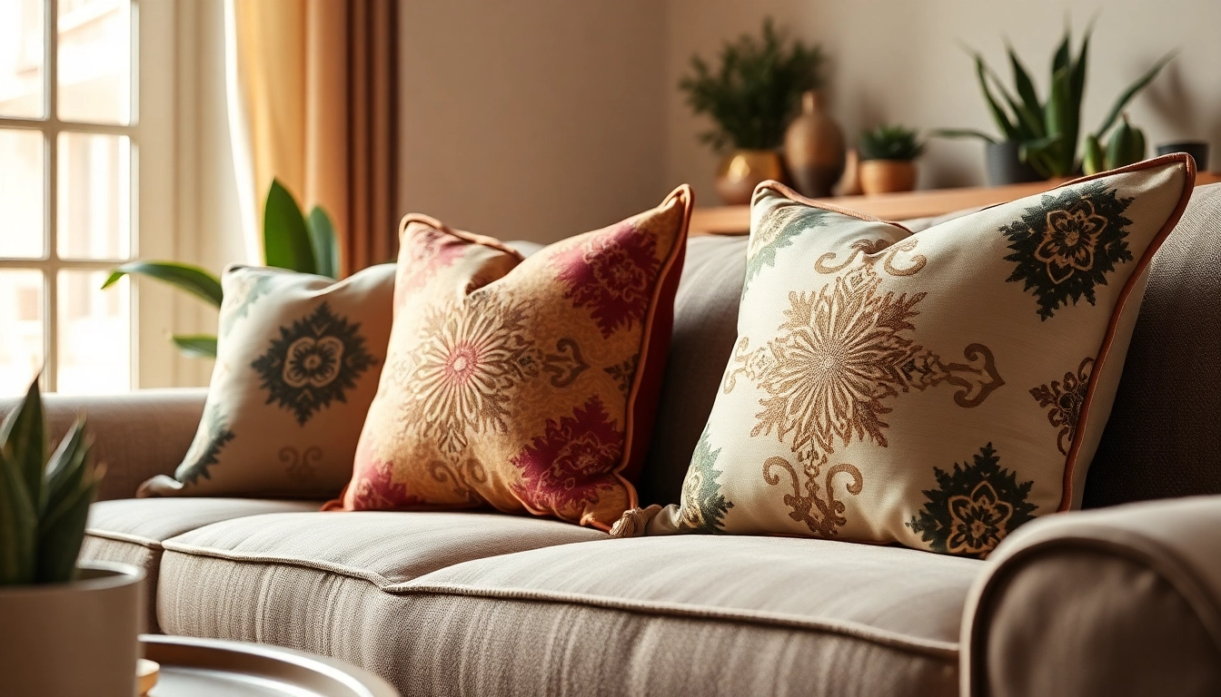 Enhance your space with beautiful cactus silk pillows showcasing intricate Moroccan designs.