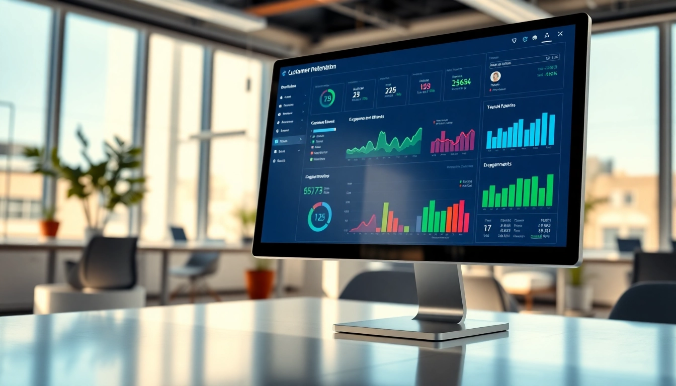 Showcasing customer retention software metrics on a sleek dashboard for effective analysis and engagement.