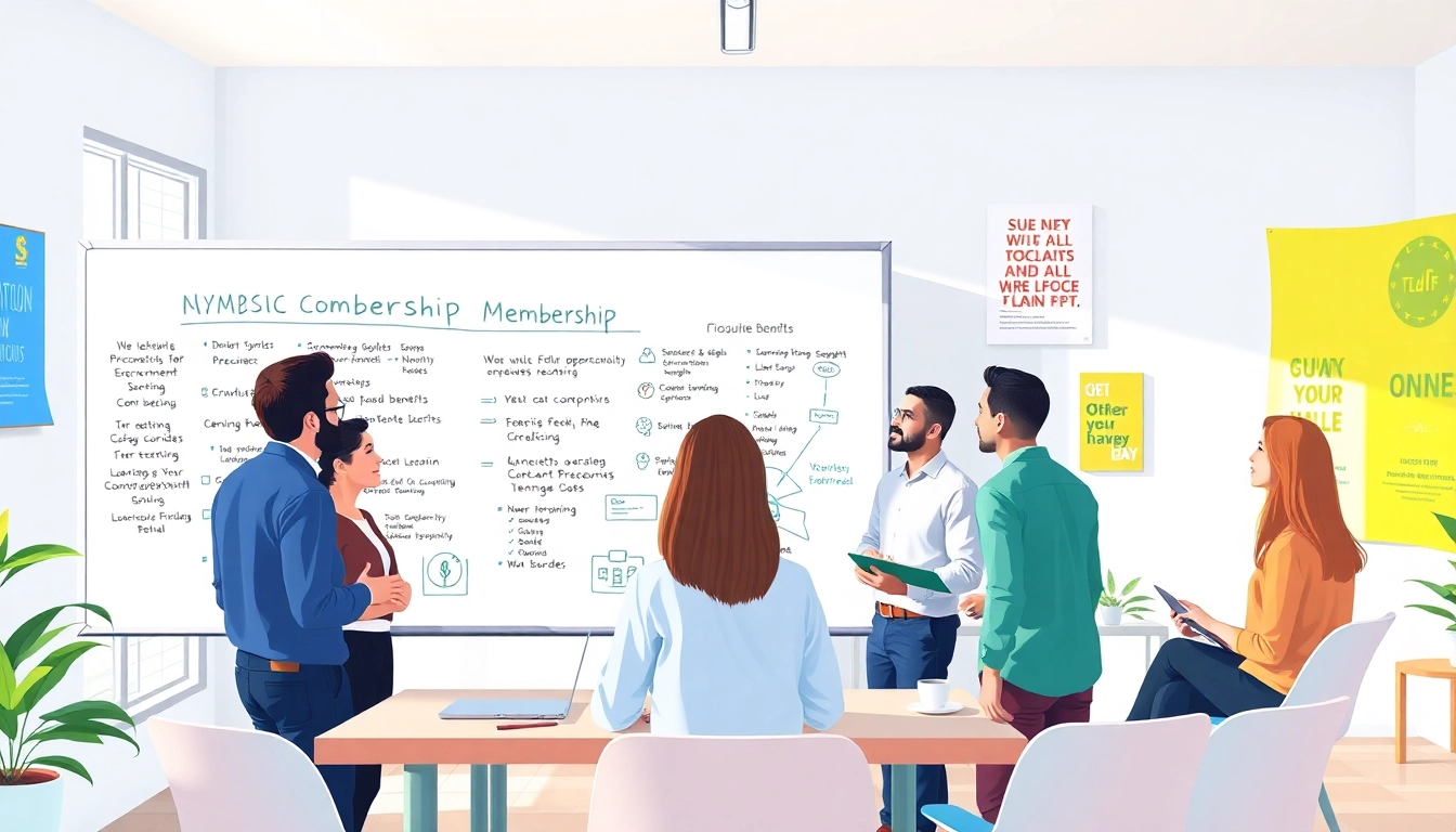 Engaging small business membership plan ideas visualization with entrepreneurs brainstorming strategies.