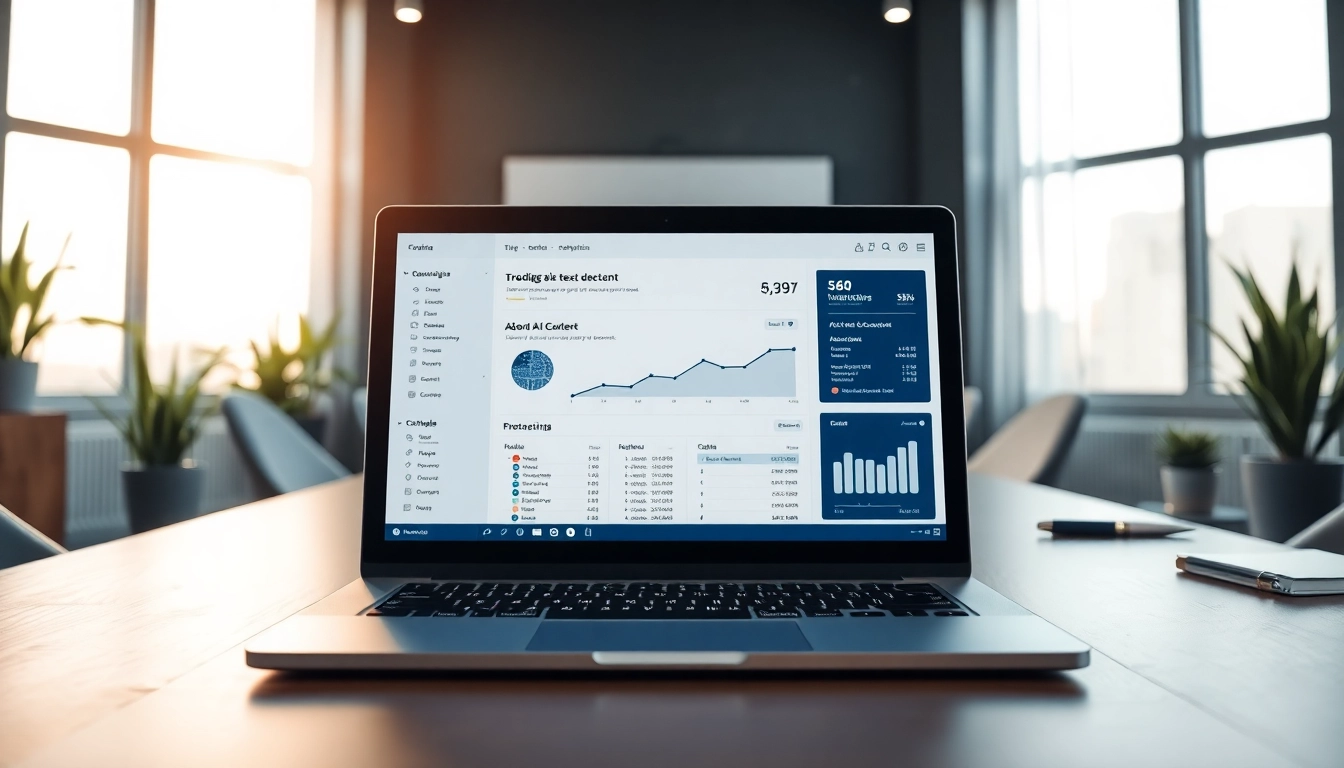 Analyze AI-generated text with our advanced ai checker tool on a sleek laptop.