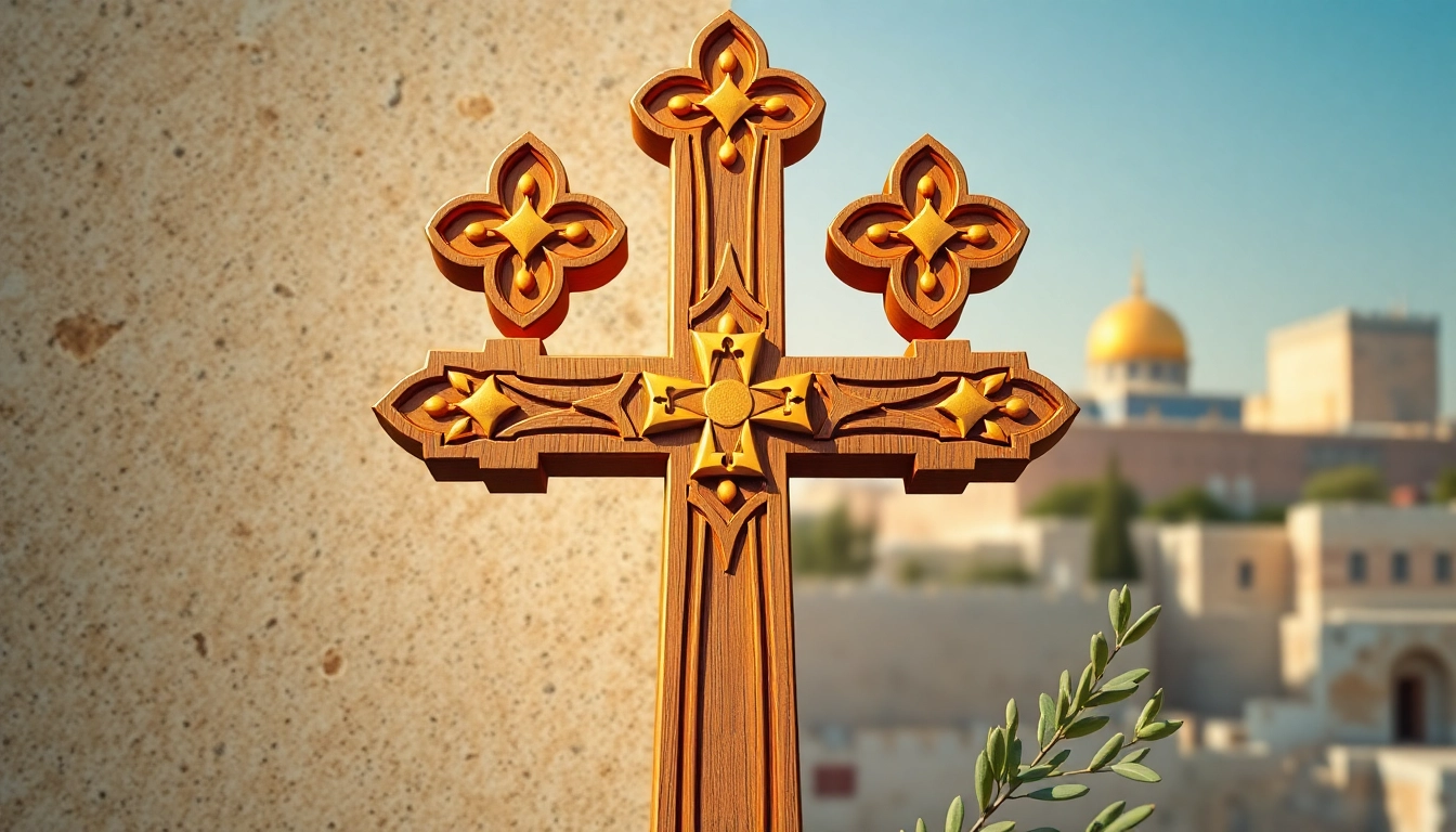 Admire the Jerusalem crosses showcasing intricate designs and cultural significance.