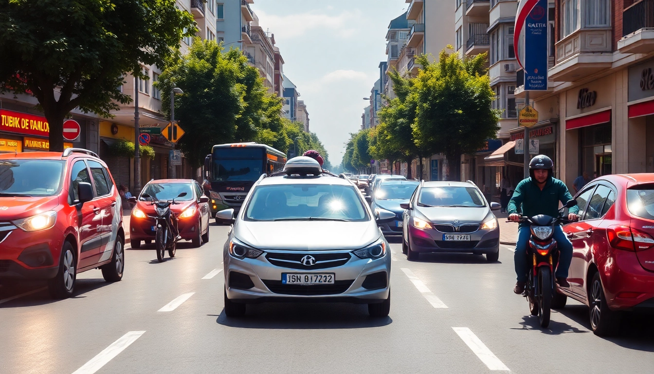 Düzce haber son dakika: urgent coverage of traffic accidents and local incidents in a bustling street scene.