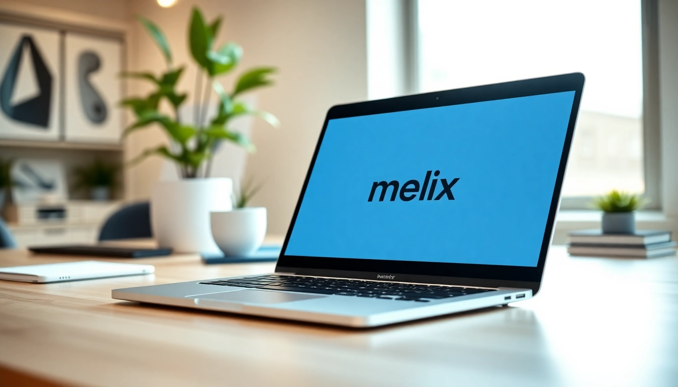 Engaging view of the namelix app interface on a laptop in a professional office setting