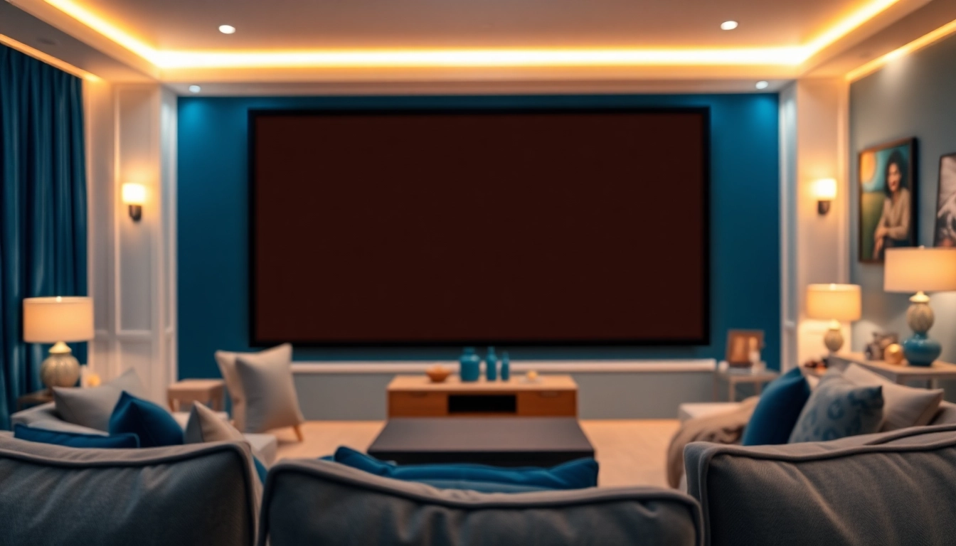 Admiring the Best Fixed Frame Projector Screen in a stylish home theater setting.