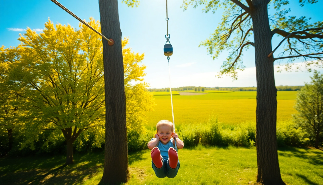 Children enjoying the thrill of ZIP WIRE KITS in a sunny backyard adventure.