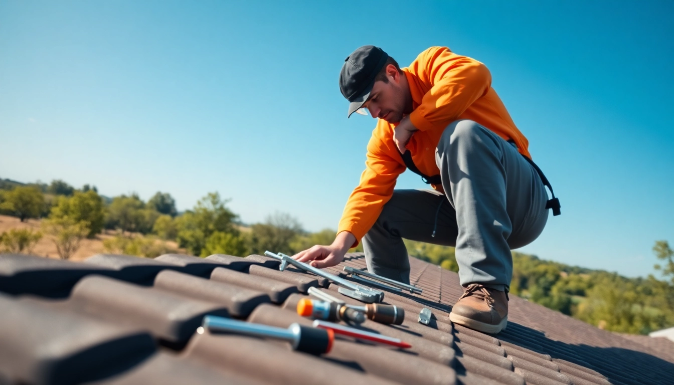 Roofer performing quality work on a roof in Hoenderloo, showcasing dakdekker hoenderloo expertise.