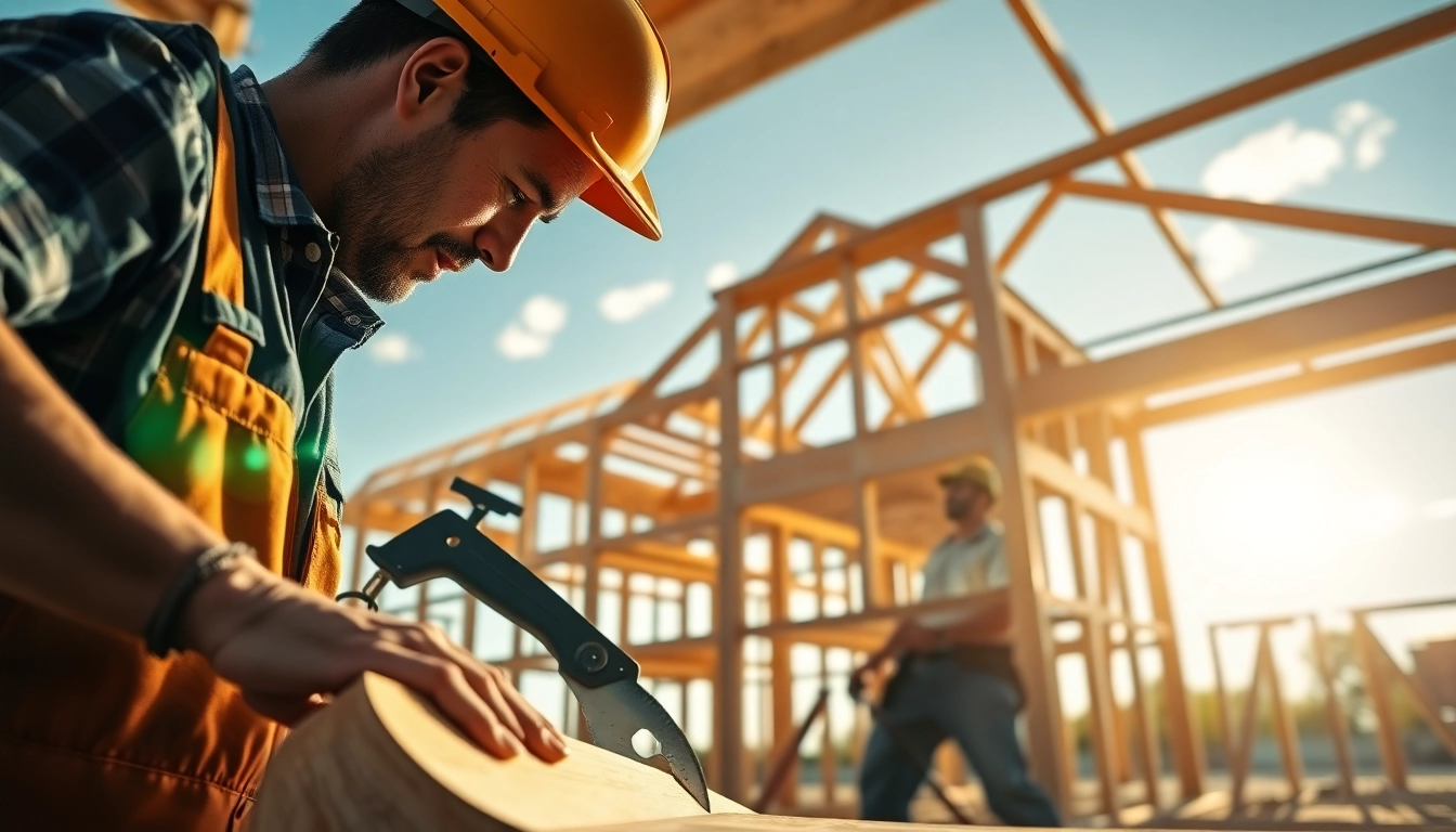 Discovering carpentry apprenticeship near me through skilled professionals at work in a bright setting.