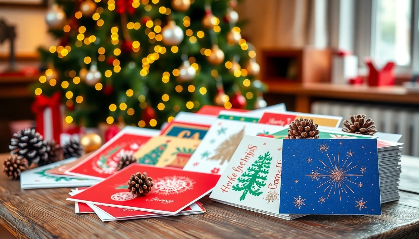 Discover last-minute Christmas cards London in a cozy holiday setting with vibrant designs.