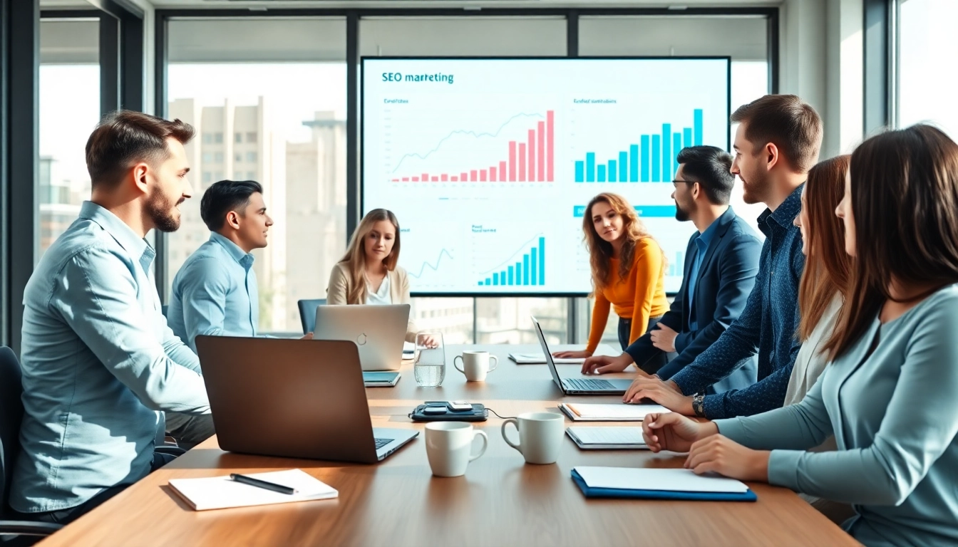 Enhance your digital presence with SEO strategies from https://inkwellmarketinggroup.com/seo demonstrated in a team meeting.