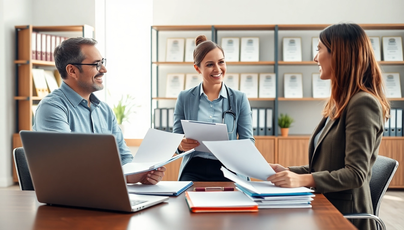Engaging scene showing QSM document clearing services in action with a professional atmosphere.