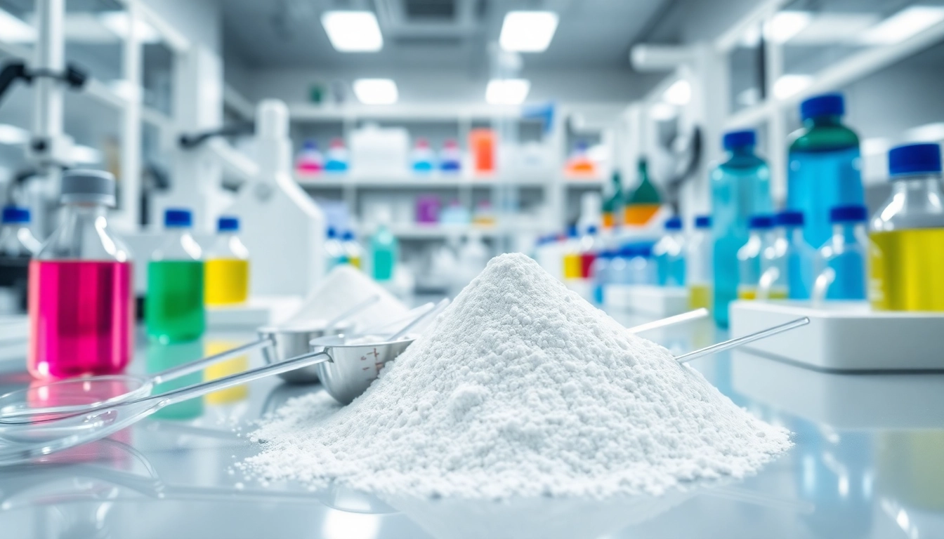 Redispersible Emulsion Powder showcased in a professional laboratory setting with measurement tools.